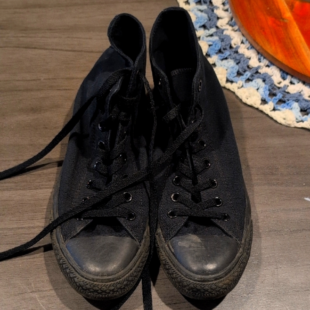 Black High-Top Converse Sneakers